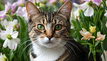 Meadow Monarch: AI Feline, Cat, Animal, AI Art HD wallpaper