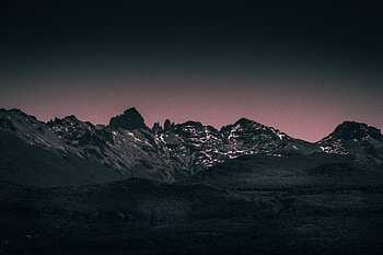 Landscape, Sky, Mountains, Twilight, Violet, Dark, Dusk, Evening, Purple HD wallpaper