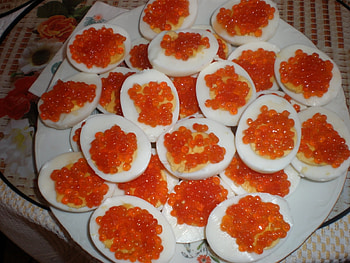 Food, Eggs, Red Caviar HD wallpaper