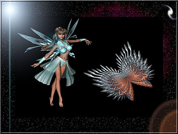 Fairy and butterfly, fairy, butterfly, fantasy HD wallpaper