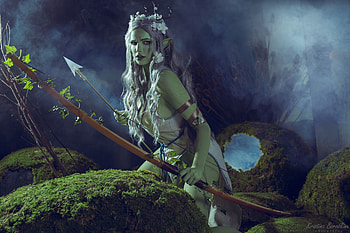 Cosplay, kristina borodkina, elf, model, girl, woman HD wallpaper