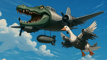Italian Brainrot — Bombardino Crocodilo & Bombombini Gusini ( ) HD wallpaper