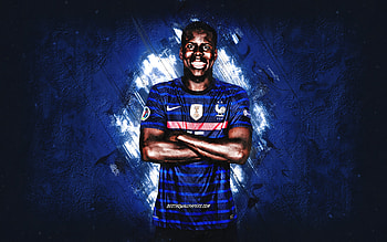 Kurt Zouma, France national football team, portrait, French footballer, France, football, grunge art HD wallpaper