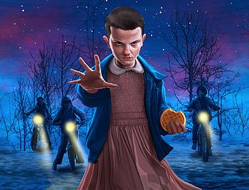 Stranger Things Eleven Art, stranger-things, tv-shows, deviantart, artist, digital-art, eleven-stranger-things HD wallpaper