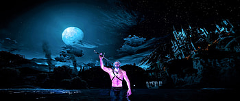 Geralt of rivia, The witcher 3: wild hunt, moon light HD wallpaper