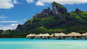 Bora Bora Island, Mount Otemanu, French Polynesia landscape, -perfect HD wallpaper