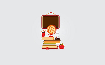 School, Vector, Pencil, Brush, Board, Globe, Bookmark, Centre, Center HD wallpaper