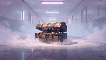 The Hungry Mimic Chest — Fantasy, Treasure Chest HD wallpaper