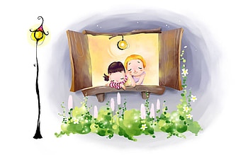 Flowers, Love, Couple, Pair, , Drawing, Lamp, Lantern, Window, Coziness, Comfort HD wallpaper