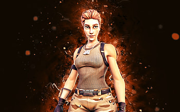 Tower Recon Specialist, , brown neon lights, Fortnite Battle Royale, Fortnite characters, Tower Recon Specialist Skin, Fortnite, Tower Recon Specialist Fortnite HD wallpaper