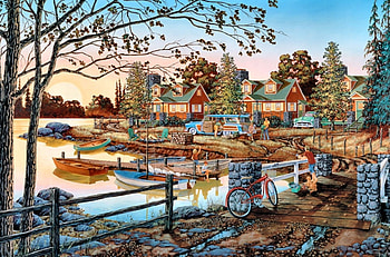 Summer Vacation F1, artwork, summer, scenery, wide screen, painting, art, landscape, illustration HD wallpaper