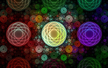 Abstract, Circles, Bright, Multicolored, Motley HD wallpaper