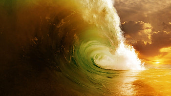 Surf, abstract, graphy, warm hue, nature, splendor HD wallpaper