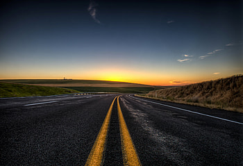Nature, Road, Turn, Markup HD wallpaper