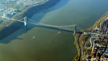 George Washington Bridge, architecture, cars, other, nature, bridges, people HD wallpaper
