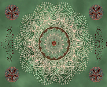 green fractal, mooi, groen, figuur HD wallpaper