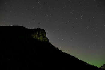 Nature, Stars, Night, Rock, Starry Sky, Slope HD wallpaper