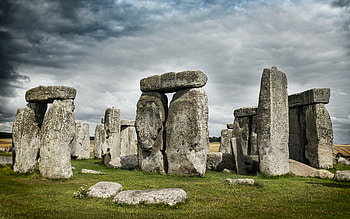 Stonehenge, landscape, rocks, green HD wallpaper