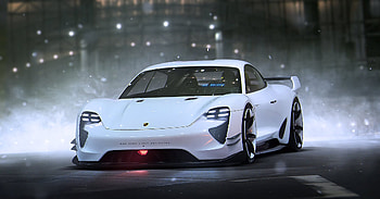 Sports, Porsche, Cars, Front View, Sports Car, Mission E HD wallpaper