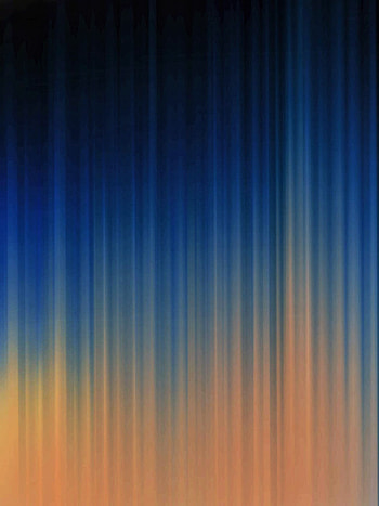 Smudge, orange, art, blue HD phone wallpaper