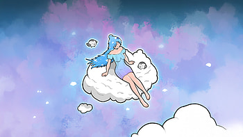 A Goddess Resting Among The Clouds, goddess, artist, artwork, art, digital-art, deviantart HD wallpaper
