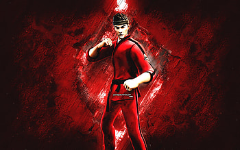 Fortnite Black Belt Brawler Skin, Fortnite, main characters, red stone background, Black Belt Brawler, Fortnite skins, Black Belt Brawler Skin, Black Belt Brawler Fortnite, Fortnite characters HD wallpaper