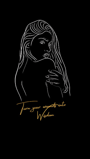 Wound and wisdom, quote, Black, girl HD phone wallpaper