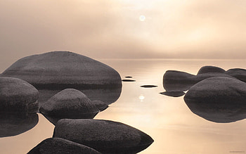 Nature, Stones, Grey, Water Surface HD wallpaper