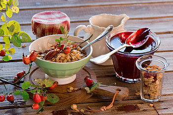 Food, Briar, Still Life, Typography, Registration, Jam, Muesli, Breakfast HD wallpaper