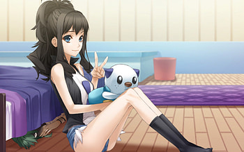 cute girl, cute, girl, anime, pokemon HD wallpaper