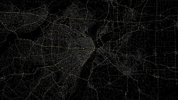 line, black background, route, map HD wallpaper