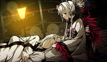 Sweet anime couple, anime, cg, couple, game, cute HD wallpaper