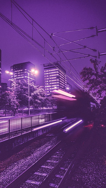 Purple Aesthetic, Purple Station HD phone wallpaper