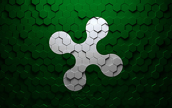 Flag of Lombardy, honeycomb art, Lombardy hexagons flag, Lombardy, 3d hexagons art, Lombardy flag HD wallpaper