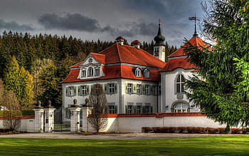Germany, Cities, City, Building, Forest, Fence, Mansion, Leutkirch HD wallpaper
