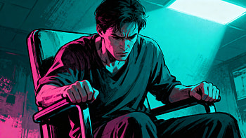 Neon Strain — of a Stressed Man in a Wheelchair, Stressed Out HD wallpaper