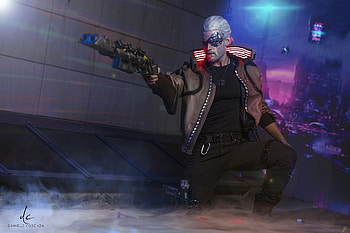 Witcher Cyberpunk, cyberpunk, witcher, games, cosplay HD wallpaper