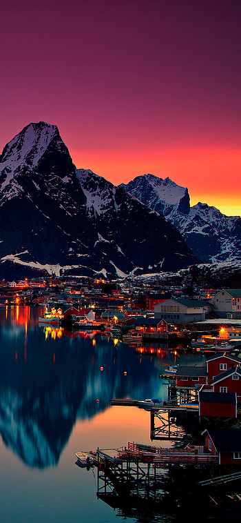Lofoten, Lakes HD phone wallpaper