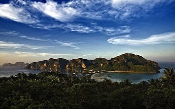 island and clouds , clouds, island HD wallpaper