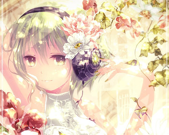 Gumi, sublime, heads, glow, cute, floral, vocaloid, beauty, nice, lady, vocaloids, flower, maiden, short hair, sparks, female, sexy, sweet, divine, gorgeous, hot, girl, beautiful, anime girl, elegant, anime, pretty, light, lovely HD wallpaper