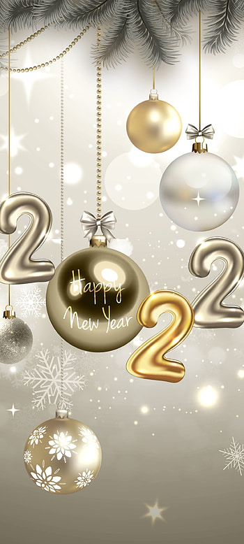 BallDream NewYear 2022, gold, holiday ornament, Christmas, premium, Holiday, festival, luxury HD phone wallpaper