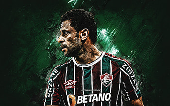 Fred, Fluminense, Brazilian Footballer, Portrait, Green Stone Background, Serie A, Brazil, Football, Frederico Chaves Guedes HD wallpaper