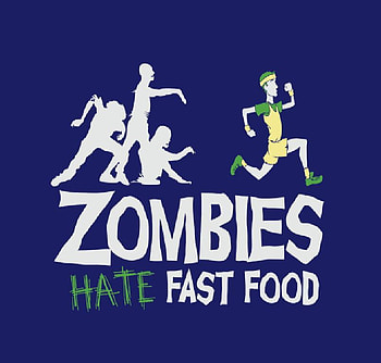 Zombies Hate Fast Food, zombies, funny HD wallpaper