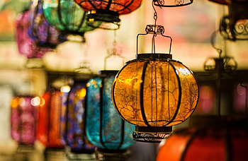 Lantern Festival, Serene beauty, Lantern glow, Nighttime magic HD wallpaper