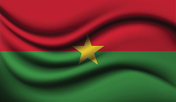 Burkina Faso travels, Burkina Faso realistic, Waving flag, Design HD wallpaper