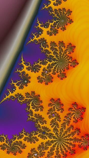 Vertical Fractal Background for Smart, orange (Color), pattern, psychedelic, trippy, Abstract, fractal HD phone wallpaper
