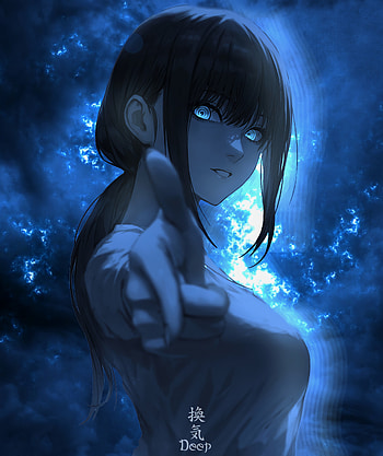 Chainsaw man, electric blue, tokyo revengers, unknown_editor23, girl, Manga, anime HD phone wallpaper