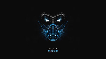 Sub Zero Mortal Kombat Dark Minimal , sub-zero, mortal-kombat, games, minimalism, minimalist, artist, artwork, digital-art, dark, black HD wallpaper