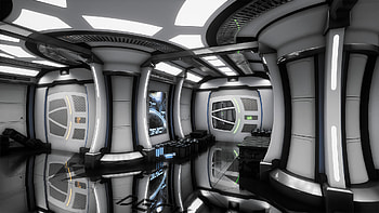 Hallways, Inside a Spaceship HD wallpaper