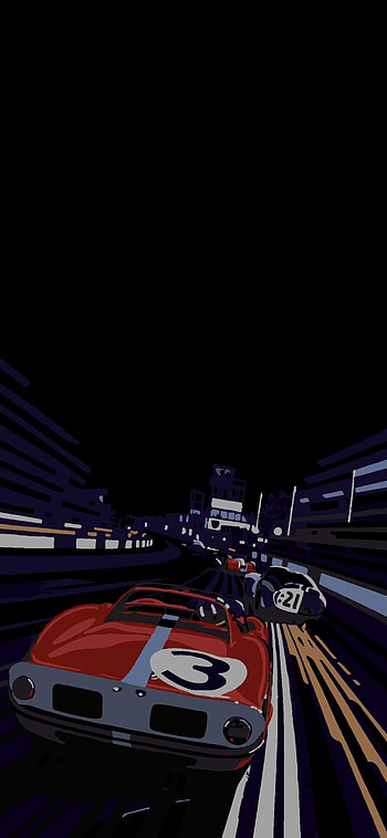 Retro Car Minimalist Amoled for HD phone wallpaper
